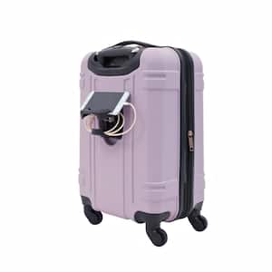 20 in. EXPANDABLE LILAC ROLLING HARDSIDE CARRY-ON w/360° 4-WHEEL SPINNER SYSTEM