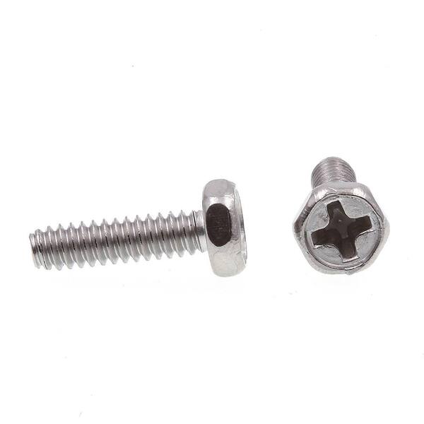 3-56 X 1/2 Phillips Pan Machine Screws 18-8 Stainless Steel Package Qty 100 