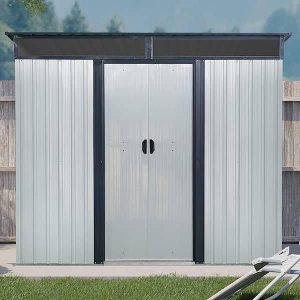 8 ft. x 6 ft. Metal Shed with Sliding Door (48 sq. ft. )