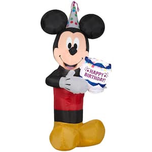 3.5 ft. Tall Airblown Mickey with Birthday Cake