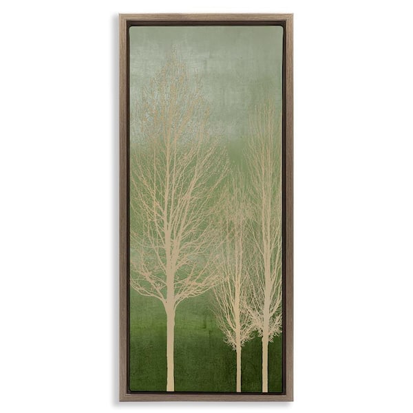 Stupell Industries Tree Over Ombre by Kate Bennett Brown Floater Frame Nature Graphic Art Print 31 in. x 15 in.