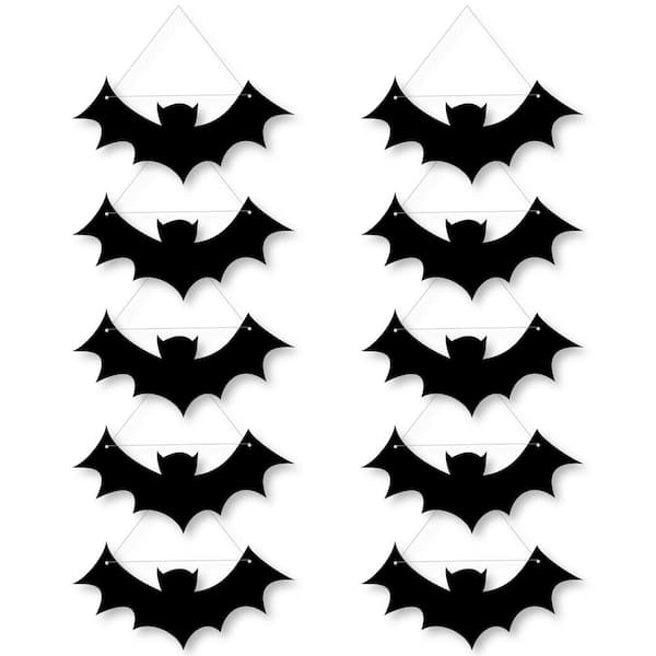 Big Dot of Happiness Hanging Black Bats - Outdoor Hanging Decor ...