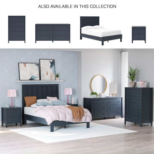 Signature DESIGN BY ASHLEY Simmenfort Blue 5 Drawers 31 in. Chest