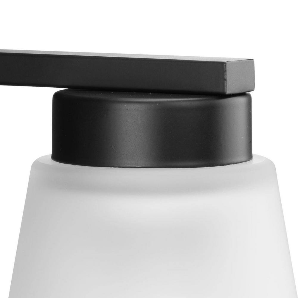 Matte Black Steel One-Light Vanity Fixture