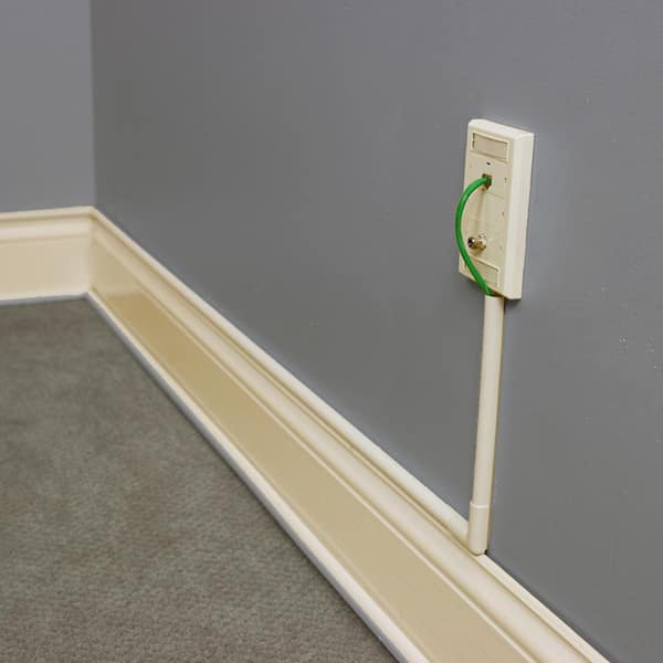 Legrand Wiremold CornerMate Cord Cover 5 ft. Channel, Cord Hider for Home  or Office, Holds 3 Cables, White C40 - The Home Depot