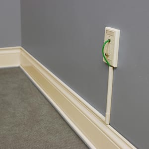 Wiremold CordMate Cord Cover 5 ft. Channel, Cord Hider for Home or Office, Holds 1 Cable, Ivory