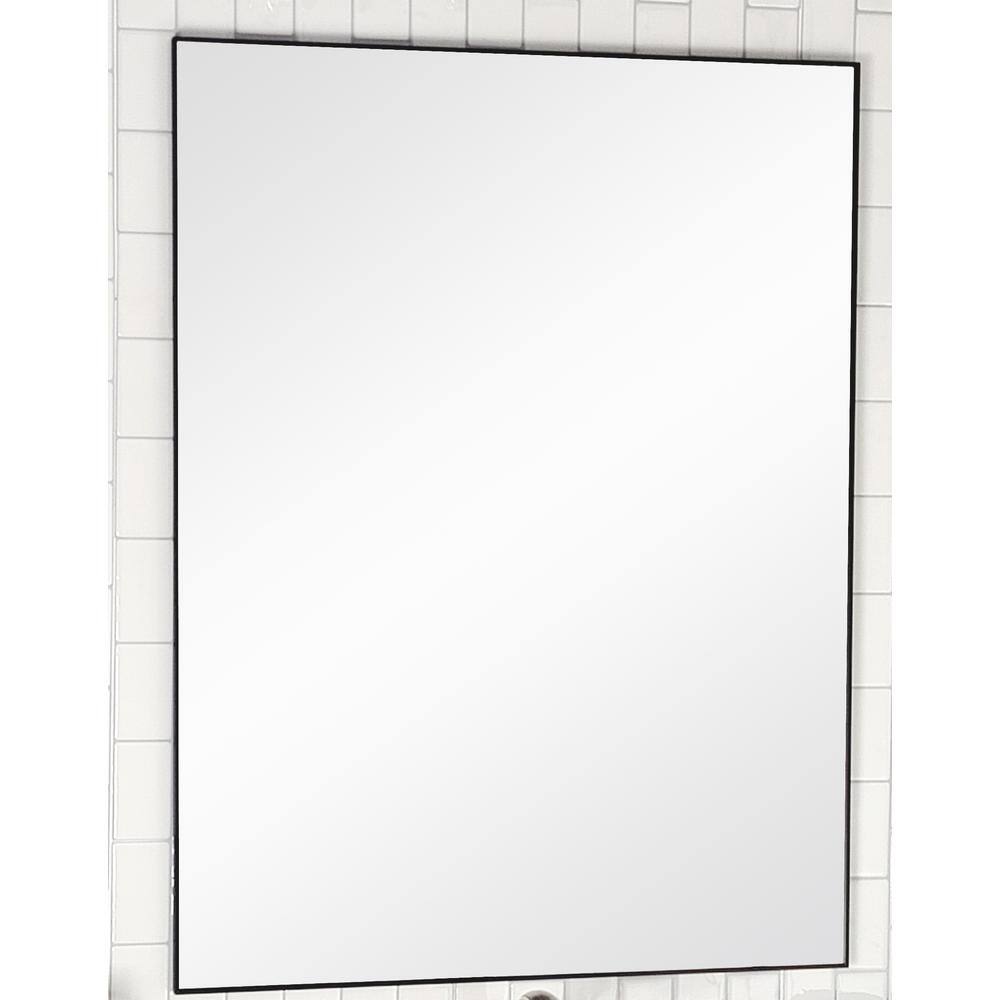 Sleek Vanta 23.6" x 31.5" Silver Rectangular Vanity Mirror
