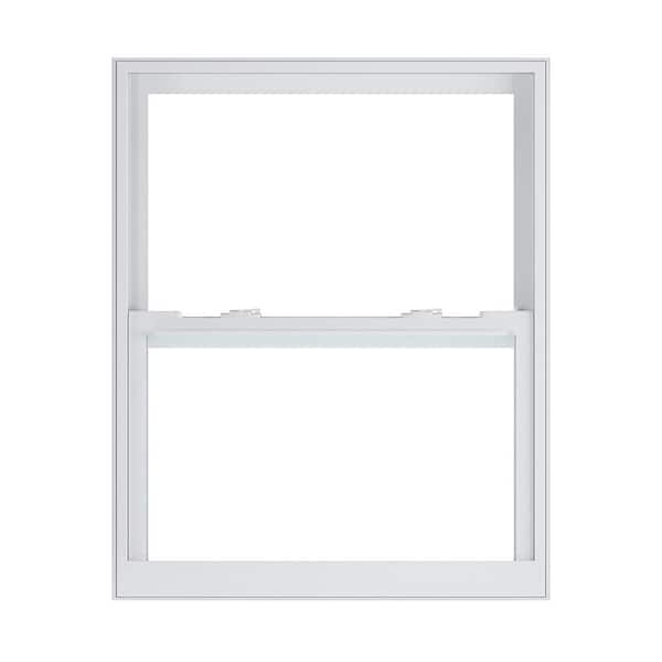 American Craftsman 30 in. x 37.375 in. 70 Series Low-E Argon SC Glass Single Hung White Vinyl Impact FL Flange Window, Screen Incl