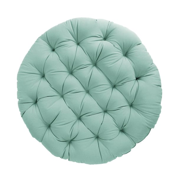 SORRA HOME 48 in. x 48 in. x 4 in. Indoor Papasan Cushion in Ice Mint HD594621NSPP The Home Depot