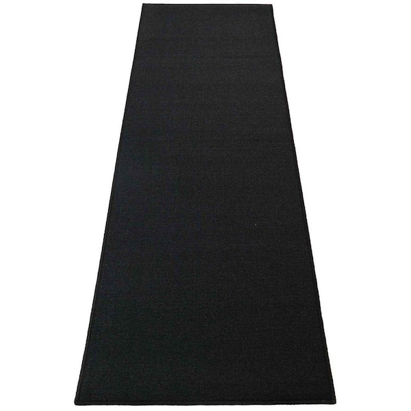 Rubber Solid Black 32 in. W x 60 in. L Stair Runner 13.63 sq. ft.