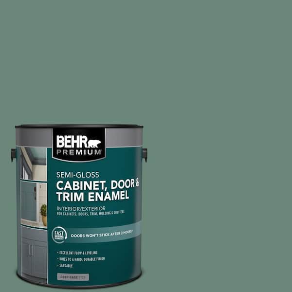 BEHR PREMIUM 1 gal. #S420-5 Sycamore Grove Semi-Gloss Enamel Interior/Exterior Cabinet, Door & Trim Paint