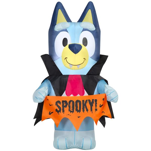 3.5 ft Airblown Bluey in Vampire Costume Halloween Inflatable