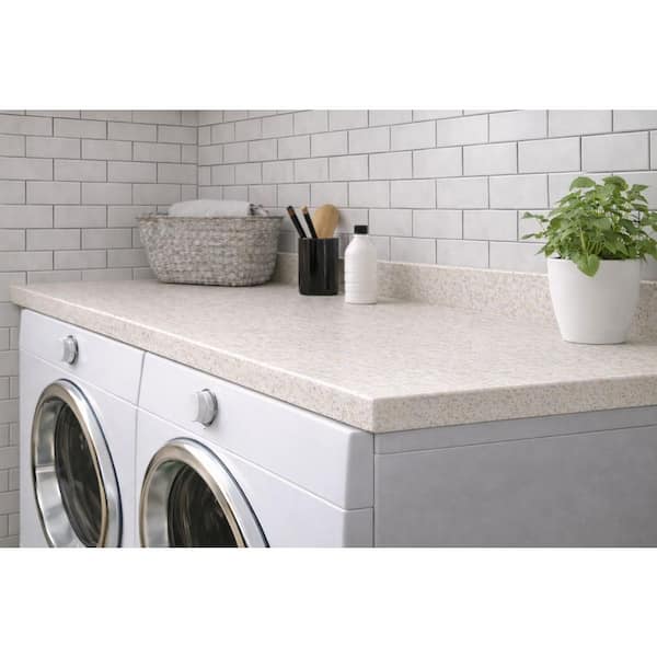 3 ft. Solid Surface Countertop in Yukon Riverstone with Matte Finish