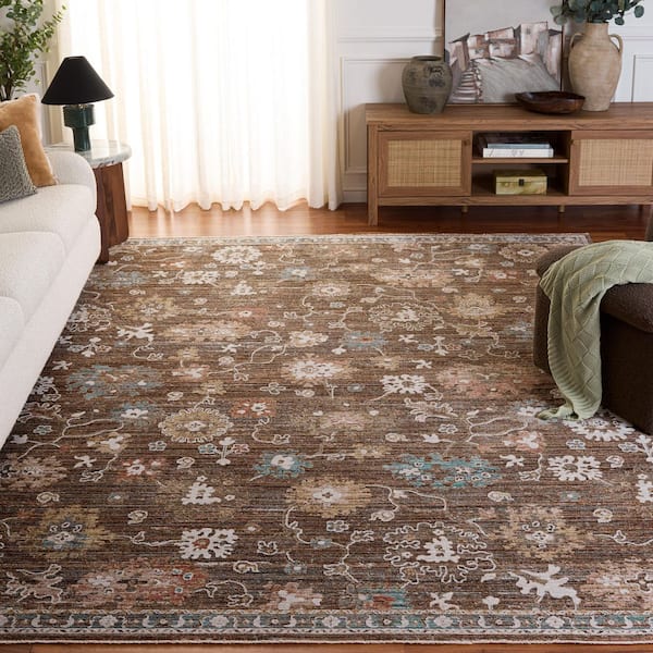 Sarafina 10 ft. x 13 ft. Brown/Blue Persian Area Rug