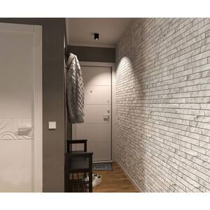3D Falkirk Renfrew II 1/50 in. x 39 in. x 25 in. White Grey Faux Stone PVC Decorative Wall Paneling (5-Pack)