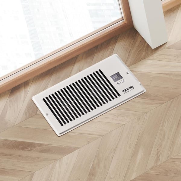 Register Booster Fan, Quiet Vent Booster Fan Fits 4 in. x 10 in. Register Holes for Heating Cooling Smart Vent, White