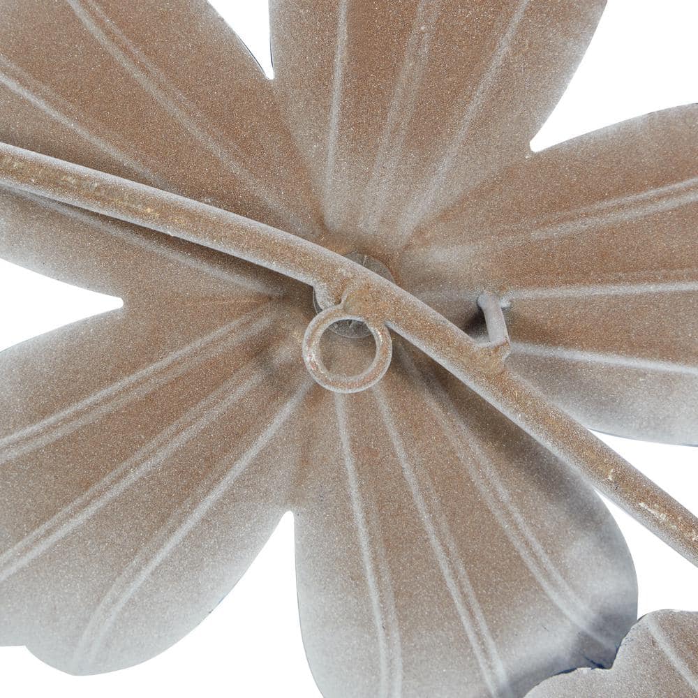 Blue Floral Metal Wall Art Sculpture for Any Room