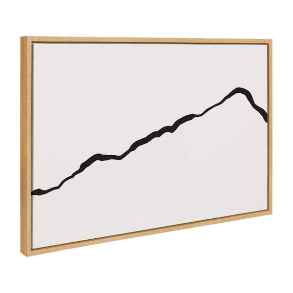 Kate and Laurel Sylvie Elevated Abstract Minimalist Mountain Landscape by the Creative Bunch Studio Framed Art Print 23 in. x 33 in.