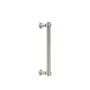 Contemporary 12 in. Back to Back Shower Door Pull with Grooved Accent in Polished Nickel