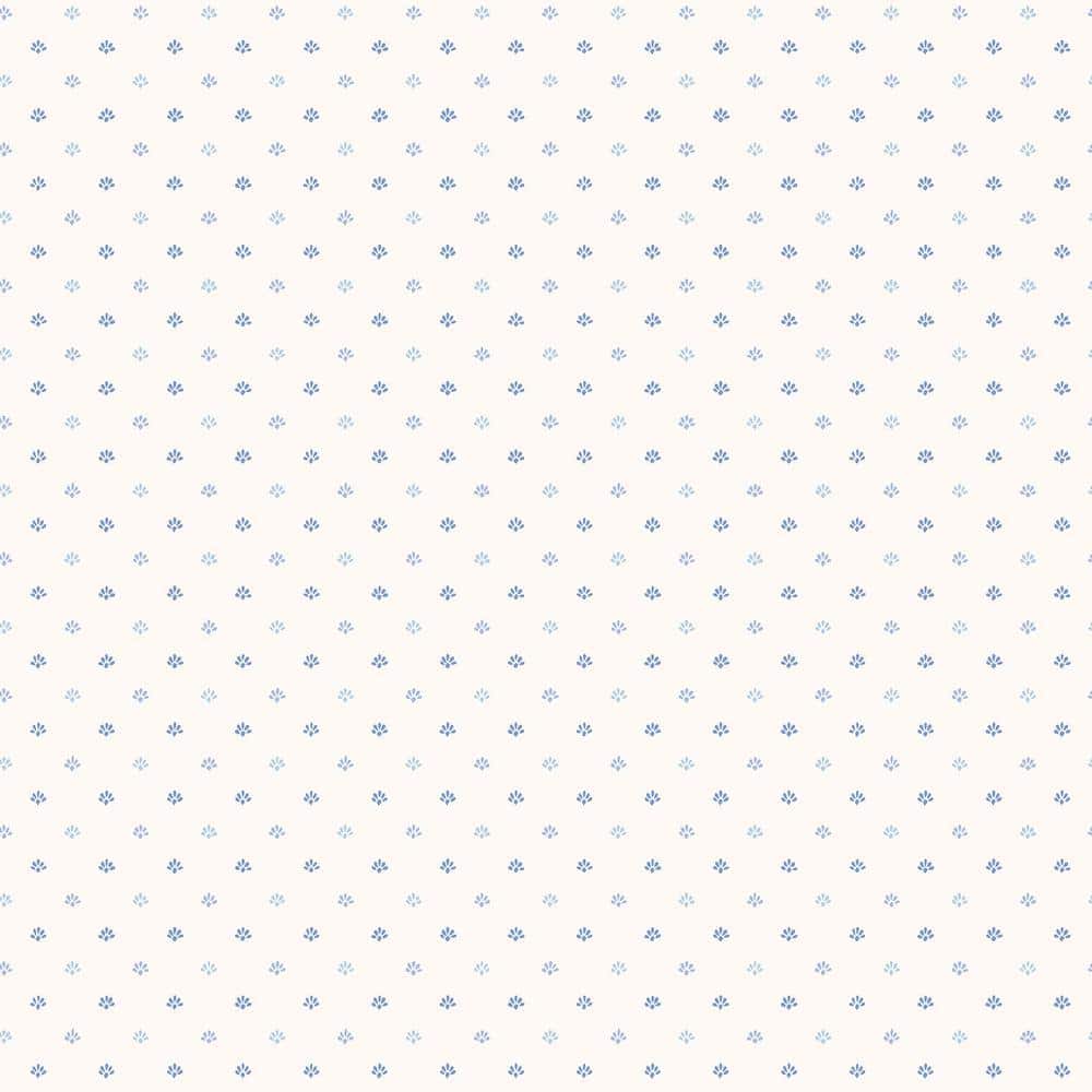Miniatures 2-Blue Mini Floral Motif Design Matte Finish Non-Pasted Vinyl on