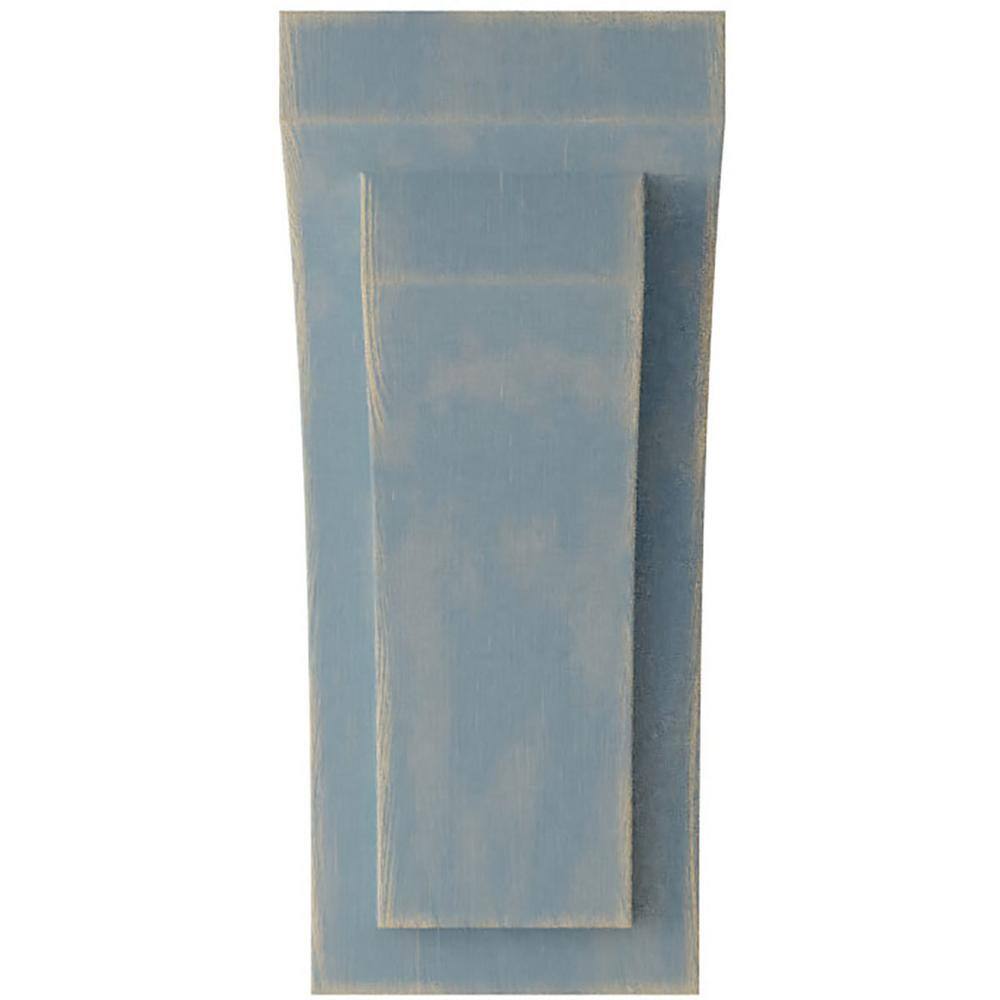 Driftwood Blue Rubberwood Vintage Decor Corbel, 6-Inch