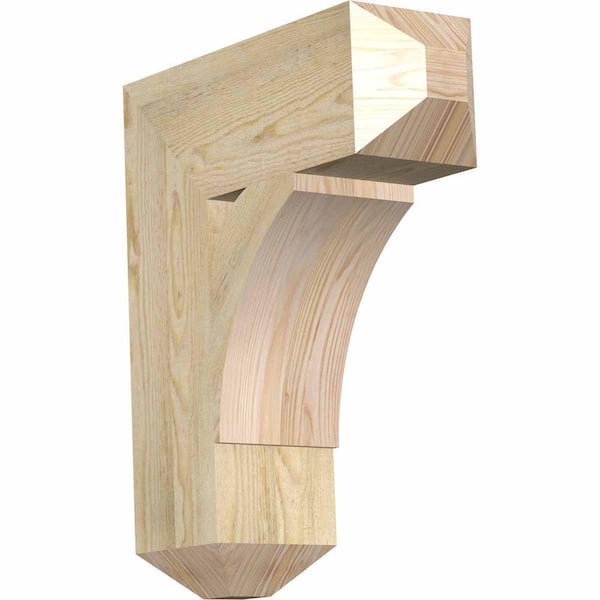 Ekena Millwork 6 in. x 22 in. x 18 in. Douglas Fir Thorton Craftsman Rough Sawn Bracket