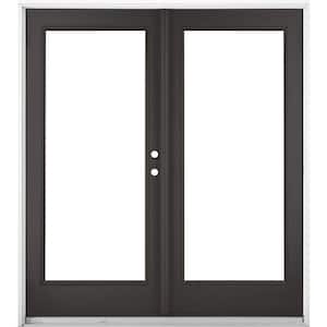 TEZA DOORS Teza French Door 32 in. x 80 in. Black Aluminum French