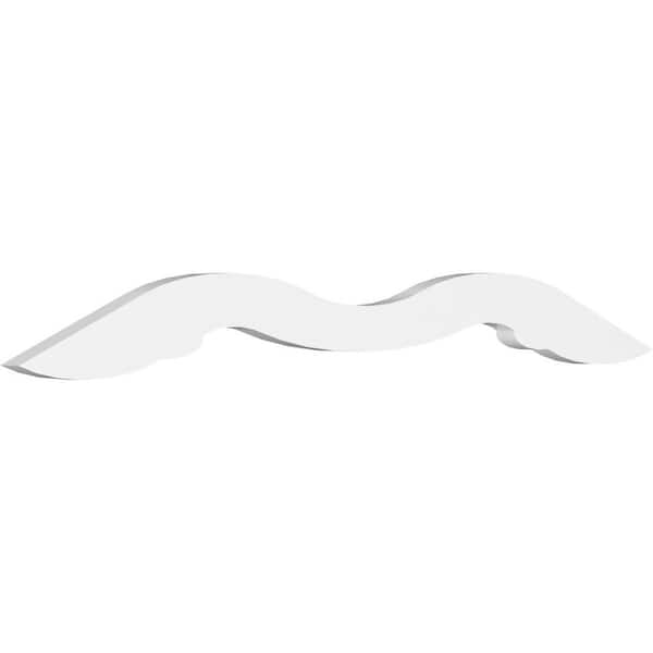 Ekena Millwork 1 in. x 36 in. x 7-1/2 in. (5/12) Pitch Midway Gable Pediment Architectural Grade PVC Moulding