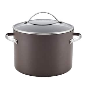 Professional 10 qt. Charcoal Hard Anodized Aluminum Nonstick Stockpot