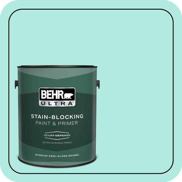 BEHR ULTRA 1 gal. #MQ4-23 Aloha Extra Durable Semi-Gloss Enamel Interior Paint & Primer