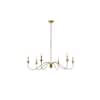 Unbranded Timeless Home Roman 42 in. W x 22 in. H 6-Light Brass Pendant LVN10112D42BR