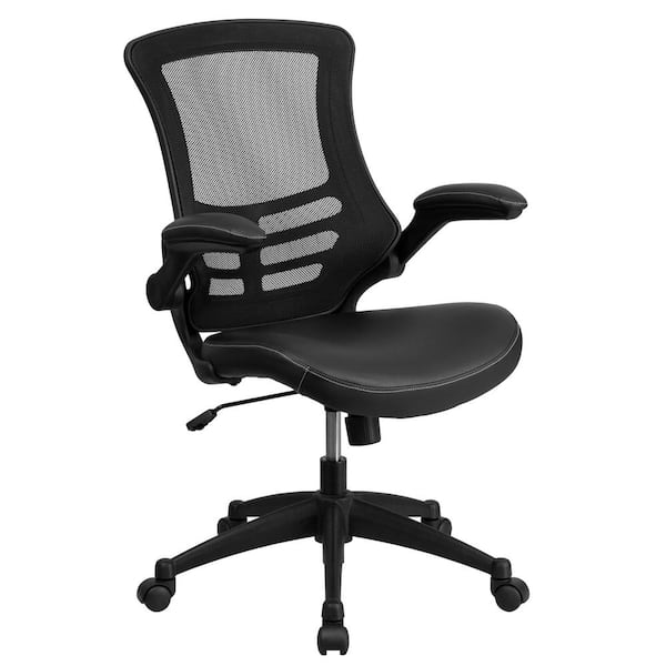 Mesh back leather discount seat office chair