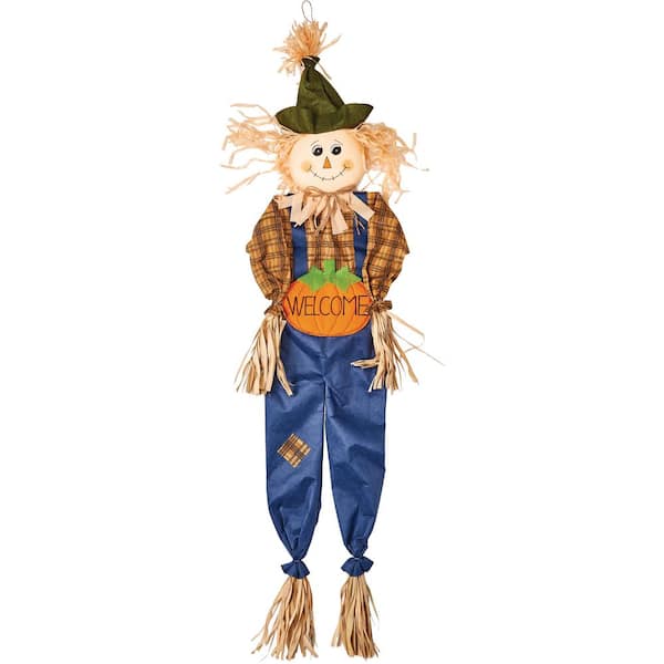 Unbranded 60 in. Hanging Scarecrow Pumpkin Sign