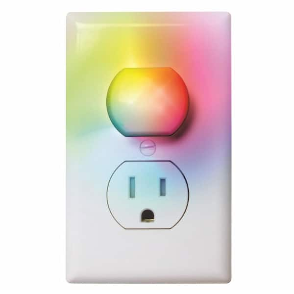 Hampton Bay 1 Gang Duplex Tamper Resistant Color Changing LED Plug