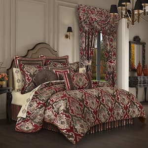 Chandler 4Pc. Chocolate Polyester California King Comforter Set 96 X 110"