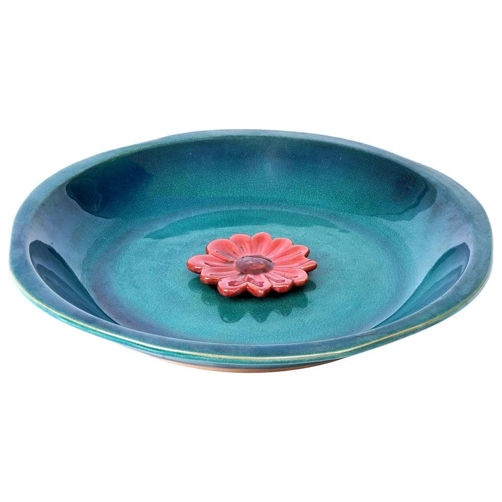 12.5 in. Dia Blue Ceramic Birdbath Bowl Decor for Bee and Bird Bath, Birdbath Bowl for Outdoor Garden and Yard price history on PriceWatchPro