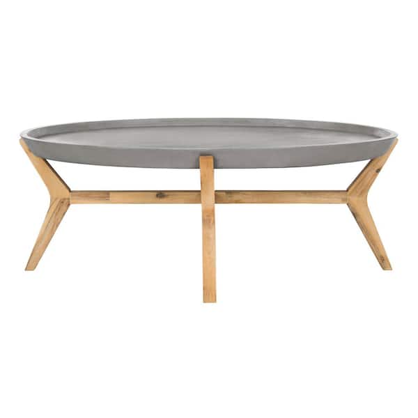 Pebble Indoor/Outdoor Oval Coffee Table, Modern Outdoor Furniture