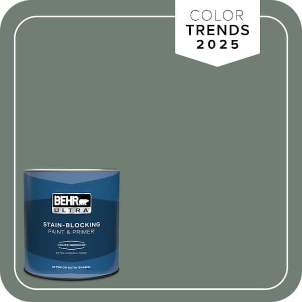 BEHR ULTRA 1 qt. #N420-5 Boreal Extra Durable Satin Enamel Interior Paint & Primer