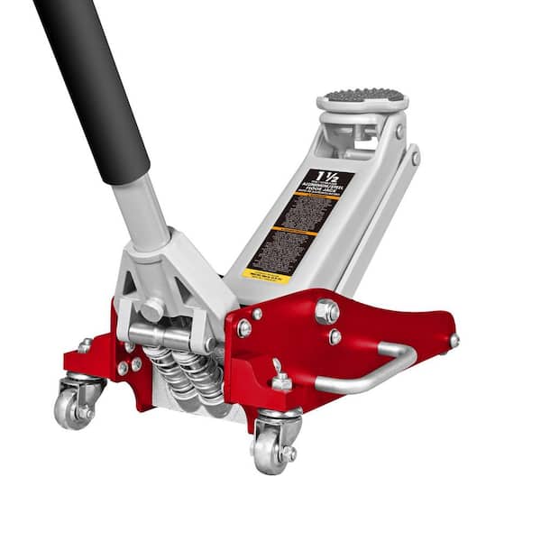 Big Red 1.5-Ton Low-Profile Aluminum and Steel Floor Jack with Dual Piston Speedy Lift