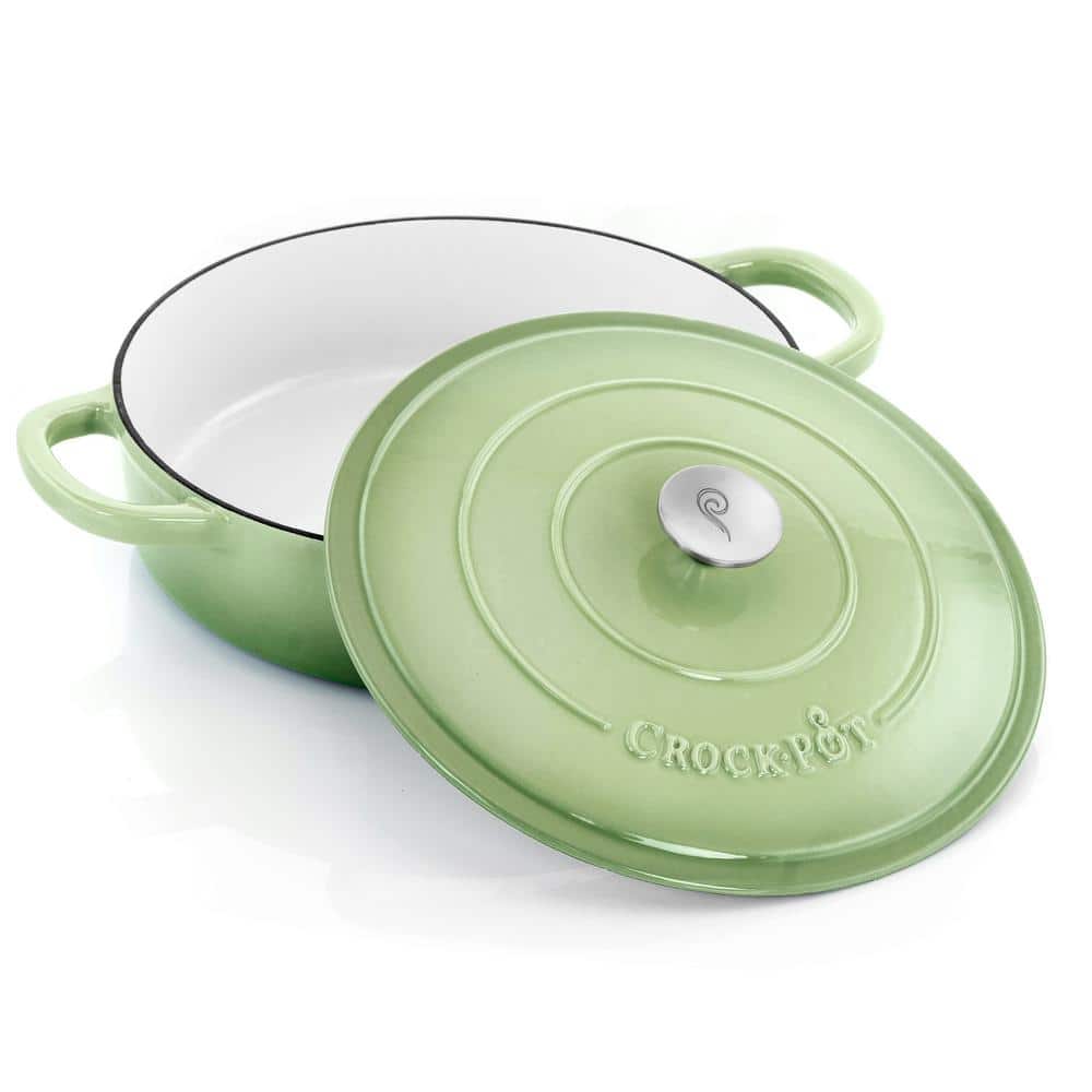 Pistachio Green 5-Quart Enameled Cast Iron Braiser with Lid