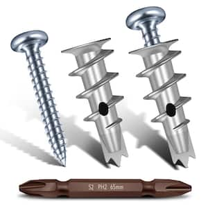 #8 x 1.18 in. Zinc Self Drilling Drywall Anchors Kit (25-Pack)