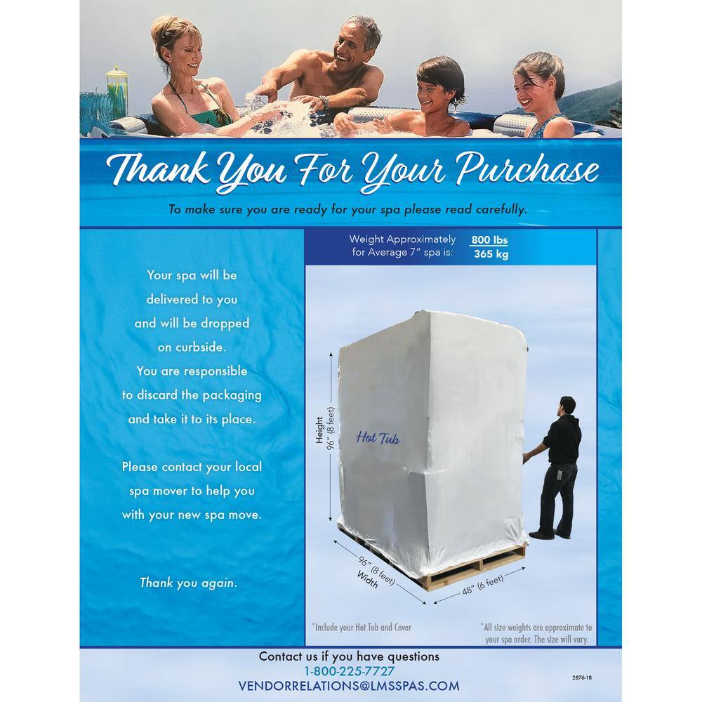 6-Person 100-Jet Champagne Acrylic Lounger Spa with Sound System