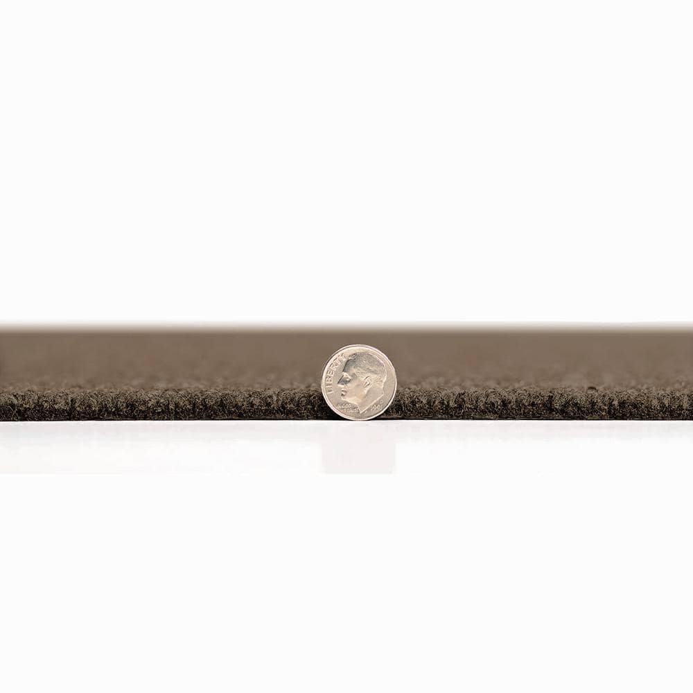 Espresso 18" Self-Stick Ribbed Carpet Tiles, Pack of 16