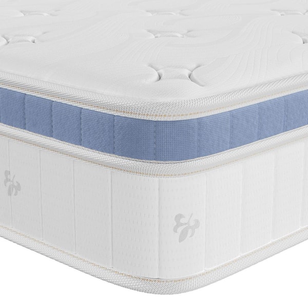 Twin Medium Hybrid Memory Foam, Individual Pocket Spring 8 in. Bed-in-a-Box Mattress