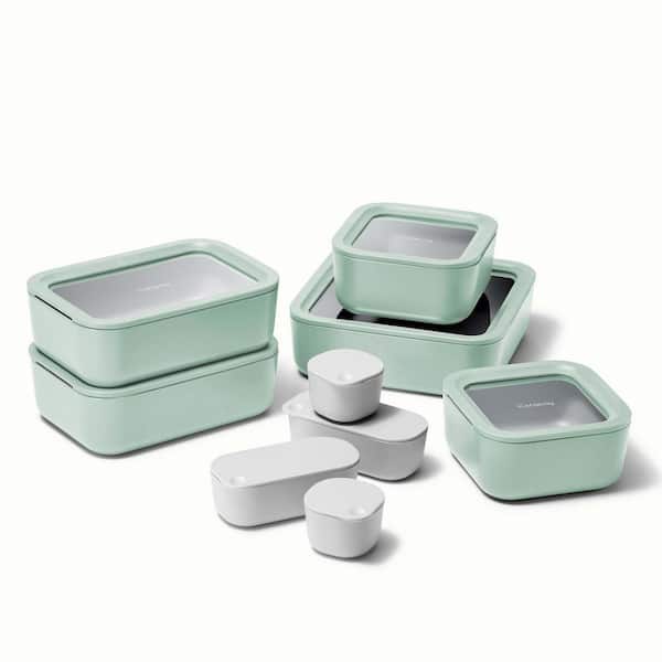 Caraway Glass Food Storage - 4.4 Cup Glass Container - Ceramic Coated Food  Container - Non Toxic, Non Stick Lunch Box Container with Glass Lids.