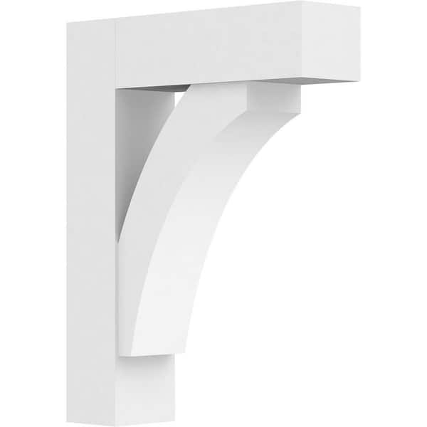 Ekena Millwork Standard Thorton 5 in. W x 26 in. H x 20 in. D Signature Urethane Polyurethane Bracket With Block Ends