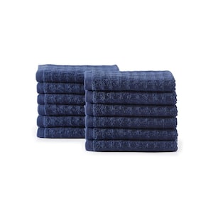 Northern Pacific 12-Piece Navy Blue Cotton Wash Towel Set