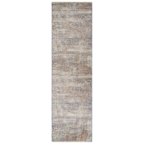 Albany Gray 3 ft. x 6 ft.   Oriental Runner Rug