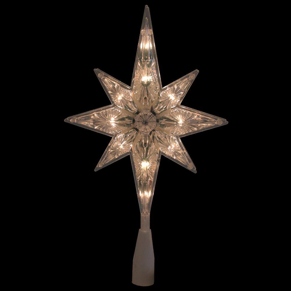 Clear Faceted Stellular Plastic Christmas Tree Topper