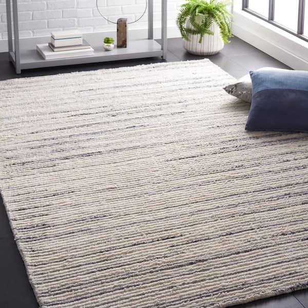 Casablanca 3 ft. x 5 ft. Gray/Ivory Striped Area Rug